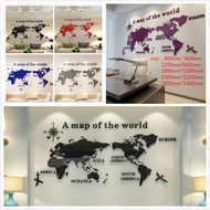 World Map Acrylic 3d Wall Sticker Living Room Sofa Backgroun Home Decor