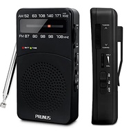 PRUNUS J-166 Pocket Portable Mini Radio FM/AM Digital Tuning Radio receiver FM87-108MHz MP3 Music Player Radios for AA batteries