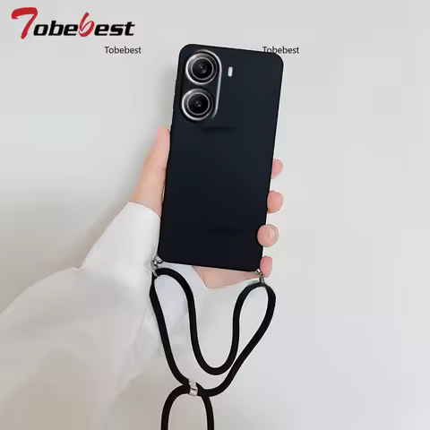 Crossbody Necklace Strap Cord Lanyard Silicone Case for Xiaomi POCO X8 Pro Max Redmi Turbo 5 Soft Ba