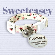 FLOWERS CAT NECKLACE FREE NAME/CUSTOM NAME CAT NECKLACE