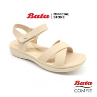 BATA COMFIT รองเท้าเพื่อสุขภาพแบบรัดส้น รองรับน้ำหนักเท้าได้ดี สูง 1 นิ้ว สำหรับผู้หญิง สีน้ำเงินนาวี รหัส 6619704 สีเบจ 6618704