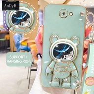 AnDyH Casing For Samsung j4 Plus j6 Plus j5 Prime j7 Prime Phone Case Cute 3D Starry Sky Astronaut Desk Holder with lanyard