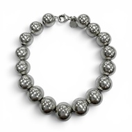 成色極佳 ▼ TIFFANY&Co. Tiffany Hardware Ball 925 銀手鍊，重 19.4 克，男女皆宜