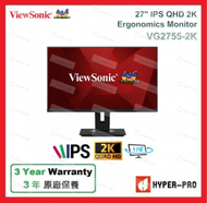 ViewSoinc - VG2755-2K 27吋 IPS QHD 2K 人體工學設計 顯示器