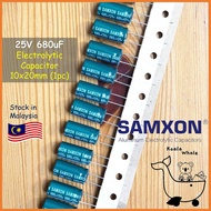 25V 680uF Electrolytic Capacitor Kapasitor Elco 25V680UF 10x20mm SAMXON