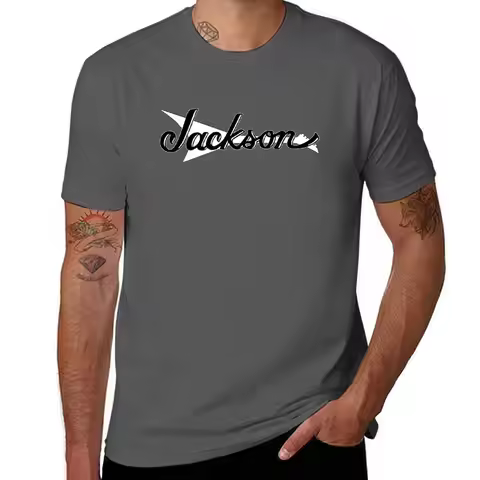 Jackson Guitar T-Shirt Basic Plain Tee for Spring and Summer