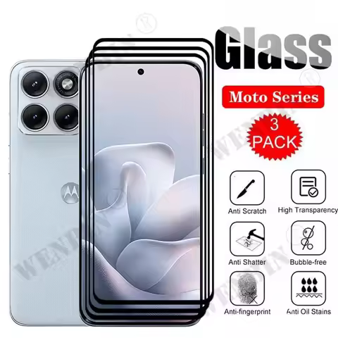 3 Pcs Tempered Glass For Motorola Edge 70 Fusion 60 50 Pro Neo G77 G67 G17 Curved Full Cover Screen 