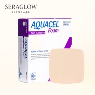 ConvaTec AQUACEL Foam Wound Dressing with Hydrofiber Technology 10cm x 10cm – Gentle Silicone Border
