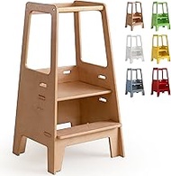AVDAR Toddler Standing Tower - Wooden Kitchen Stool, Adjustable, Winner 2023 of Contemporary Good De