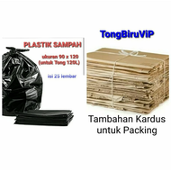 120L Tong Sampah Plastik Tebal & Kuat dengan Tutup – Tempat Sampah Rumah / Kantor Biru