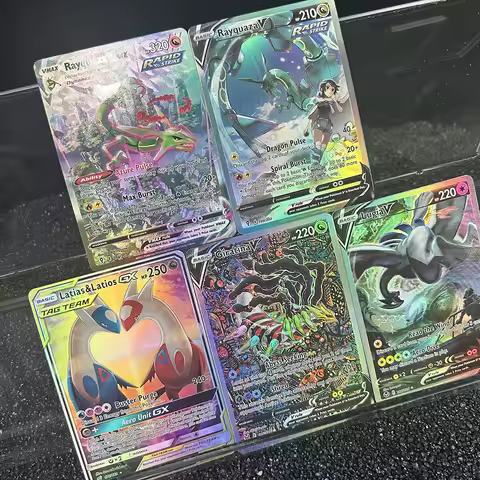 Anime PTCG Legendary Collection Card Latios Latias Giratina Lugia Rayquaza VMAX Gx Hobbies Rare Trad