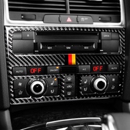 Suitable for 08-15 Audi Old Q7 Modified Carbon Fiber Central Control Air Conditioning CD Panel Instr