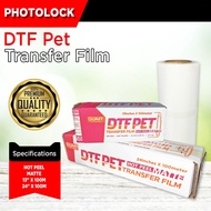 100meters Quaff DTF Film Roll Matte/Glossy Hot Peel DTF Transfer Film