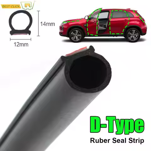 4m DType Rubber Car Body Seal Strip Sealing Weatherstrip Universal Anti-Noise Soundproof Waterproof 