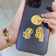 0.1g~0.2g 足金手机壳贴片 999 / 0.1g~0.2g Gold Bar Phone Casing Fortune Sticker Gold 999