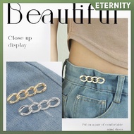 ETERNITY Simple Detachable Pants Clips Adjustable Waist Bule Nail-free Metal Pins Button For Girls J