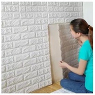 Bogel Wallpaper Foam Bata Putih - Wallpaper Foam Putih Polos -