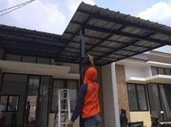 JUAL pemasangan kanopi baja ringan atap spandek di cibinong