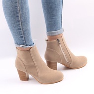 SJ1 Women's Zip-Up Ankle Boots - High Heel Platform Shoes