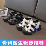 Baby Sandals1-3Summer Toddler Soft Sole Non-Slip Breathable Walking Shoes for Boys and Girls with Li