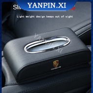 Porsche Car Tissue Box High-Quality Leather Car Interior Decoration Supplies Seat Center Console Orn