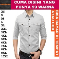 KEMEJA 99 COLORS 10XL 9XL 8XL 7XL 6XL 5XL 4XL 3XL XXL XL LMS XS Long Shirt Basic Plain Hem Men's Shi