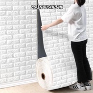 MAINAUSHUI6K Wall Sticker,  Foam Wallpaper Roll, Decorative Tiles Self-Adhesive White Color Removabl