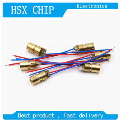 10pcs Laser Diode 650nm 3V 5V Adjustable Laser Dot Diode Module Red Sight Copper Head