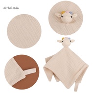 BO Cute Rabbit Baby Soother Toy Appease Bib Lovely Animal Burping Cloth for Girls Boy Cotton Soft Co