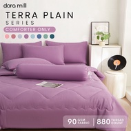 DORAMILL Hotel PLAIN COMFORTER Thick Quilt Blanket Selimut Lembut Single Queen King Terra Series BXP