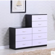 💘&amp;Free Shipping Special Price Ikea White Chest of Drawers Living Room Storage Three-Drawer Cabinet Five-Drawer Wooden St