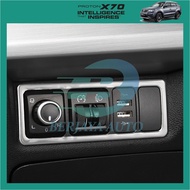 Proton X70 (2018-2021) Lapisan Butang Kawalan Lampu Depan Hiasan Berjaya Auto Aksesori Kereta