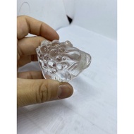 D2771 Natural Crystal Raw Ore/White Crystal Aurora Material Biting Money Toad Tripod Toad Weight 90.