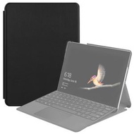 全城熱賣 - 適用於Microsoft Surface Go 2 / Surface Go 電壓紋彈力革左右開皮套 帶支架 筆槽前撐款（黑色）