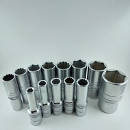 MATA 1/2 12pt Long Socket Bit 8mm - 24mm Long Socket Wrench 1/2 12pt TEKIRO