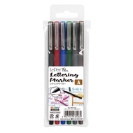 Marvy LePen Flex Marker Set - 6 Colors (A, B, C, D, E)