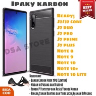 Casing Softcase Samsung J7 J7 Prime Pro Note 8 9 10 Lite Plus 10+ Ipaky Carbon Fiber Matte