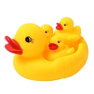 4 in 1 Duck Yellow Rubber Duck Mummy Duck with Baby Duck Sound Shower Duck Toys Mainan Itik Getah Be