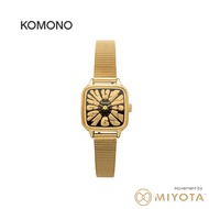 Komono Kate Flower Black Gold | Stainless Steel | Women Watch