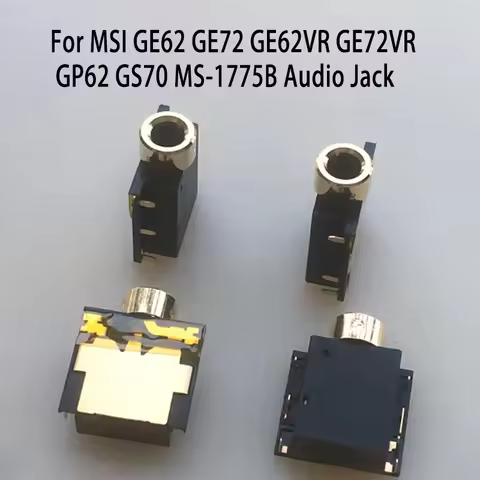 1pcs 6P Audio Female Socket For MSI GE62 GE72 GE62VR GE72VR GP62 GS70 MS-1775B Laptop Audio Jack Hea