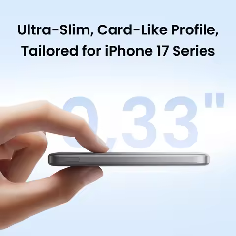 SHARGE AirMag Qi2 MagSafe Wireless Charger 5000mAh Ultra Slim 15W Fast Charging Power Bank Battery f