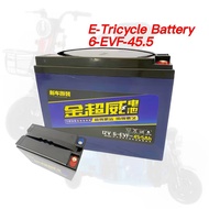 1PCS 12V 45.5AH BATTERY ELECTRIC TRICYCLE SCOOTER 6-EVF-45.5 DZF-45 BATERI BIKE TIGA RODA 45AH