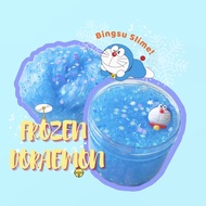 SA FROZEN DORAEMON (Bingsu Slime)//doremon Slime// Crispy bingsu slime with snowflake sequins// Fun 