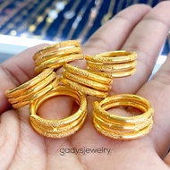 REPLIKA 3 Layer 24krt Gold Crum Gold Wrap Cable Ring 8 grams Premium Gold Replica Women's Ring