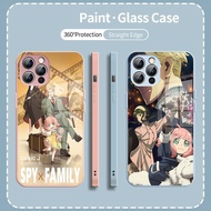 Spy x family (9) design Tempered Glass Phone Case Cover For iphone XR XS MAX 11 12 13 14 15 16 Pro M