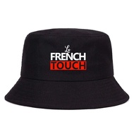 La French Touch Reversible Bucket Hat Woman Man Daily Sun Protection Visor Cap Summer Sports Normal 