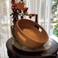 Storage Basket Organizer Handmade Rattan Bread Basket   Rattan Woven Real Rattan Storage Basket Frui