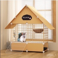 Rabbit Cage Household Guinea Pig Hamster House Extra Large Villa with Tray Rabbit Cage Nest Supplies Anti-Spray Uri00