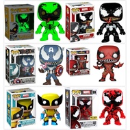FUNKO POP 364 Marvel Venom Deadpool Captain America Wolverine Carnage Vinyl Figures PVC Toy For Kid