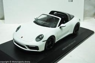 【特價現貨】1:18 Minichamps Porsche 911 992 Targa 4 GTS 2021 白色